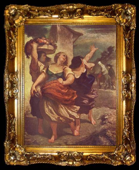 framed  Honore Daumier Der Muller, sein Sohn und der Esel, ta009-2